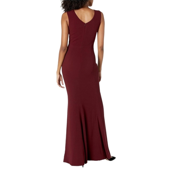 Dress the Population Sandra Maroon Burgundy Gown XXL - Picture 2 of 7